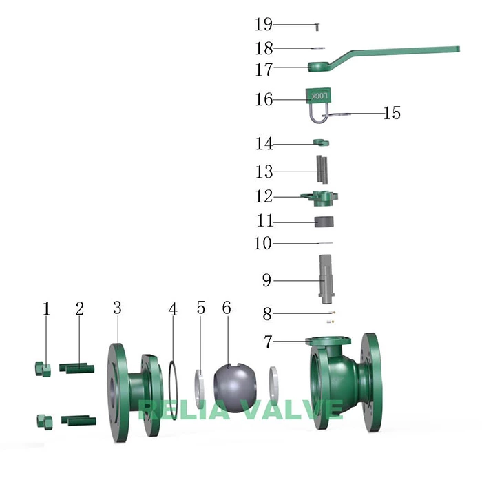cast-steel-flanged-floating-ball-valve-drawing-1