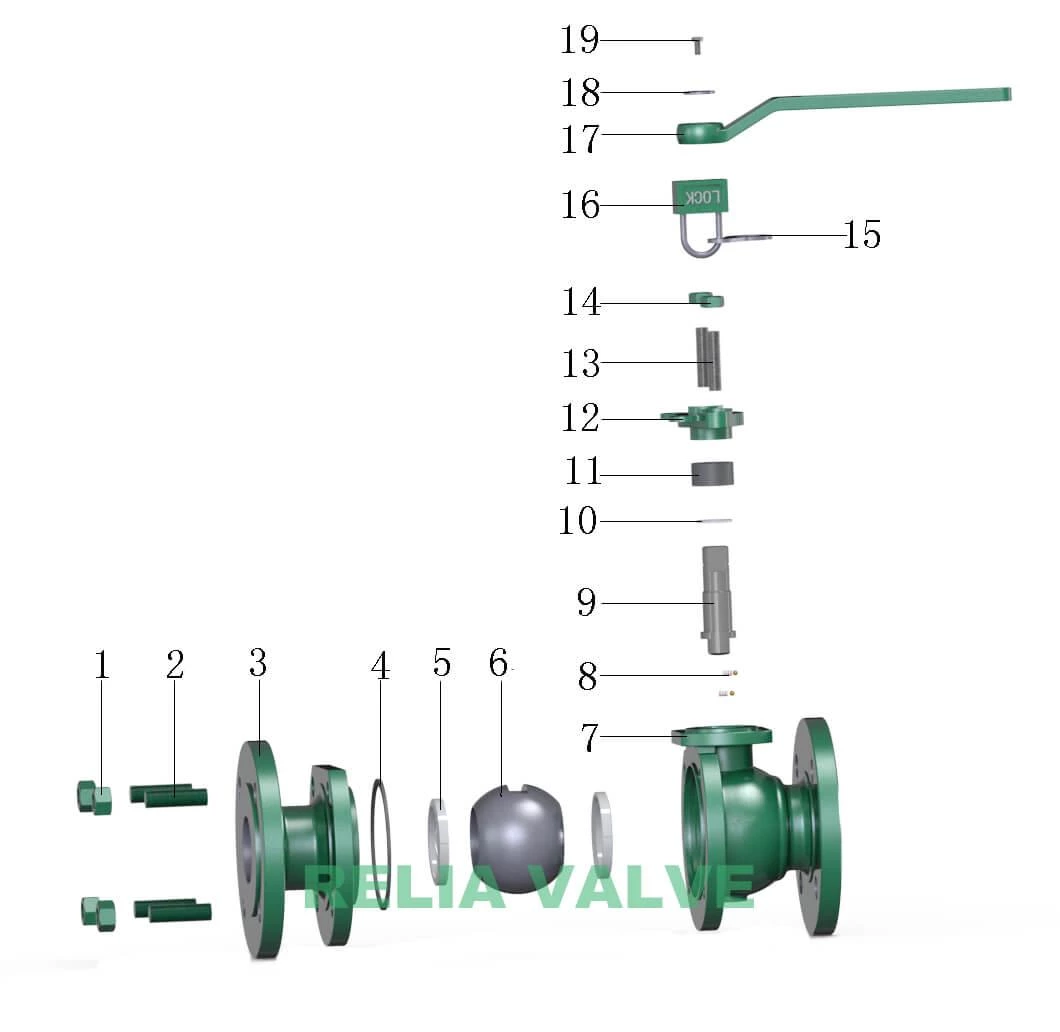 cast steel flanged floating ball valve