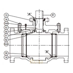 top entry ball valve drawing