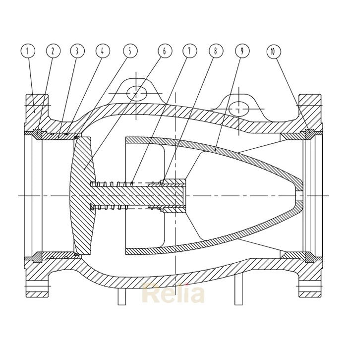 non slam axial flow check valve