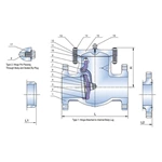 cast steel swing check valve drawing