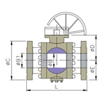 Class 300 ball valve dimensions