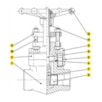 forged steel gate valve drawing