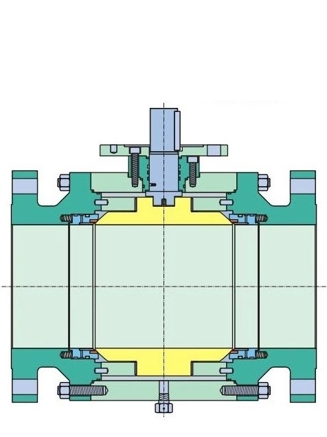 trunnion ball valve ball supported by retainer plate