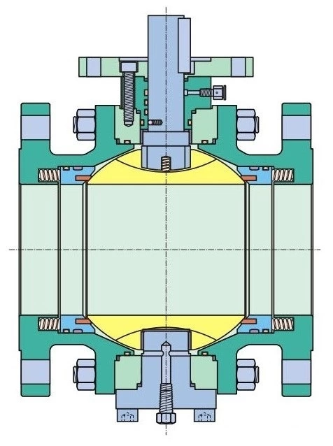 trunnion ball valve ball supported by trunnion