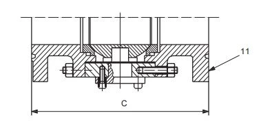 10 inch ball valve face to face dimensions (flanged RTJ)