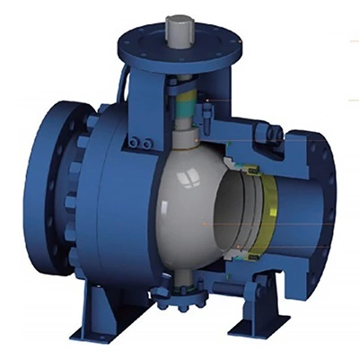 metal seated trunnion mounted ball valve for high temperature