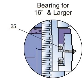 Class 150 cast steel gate valve 16 inch and above have thrust bearing